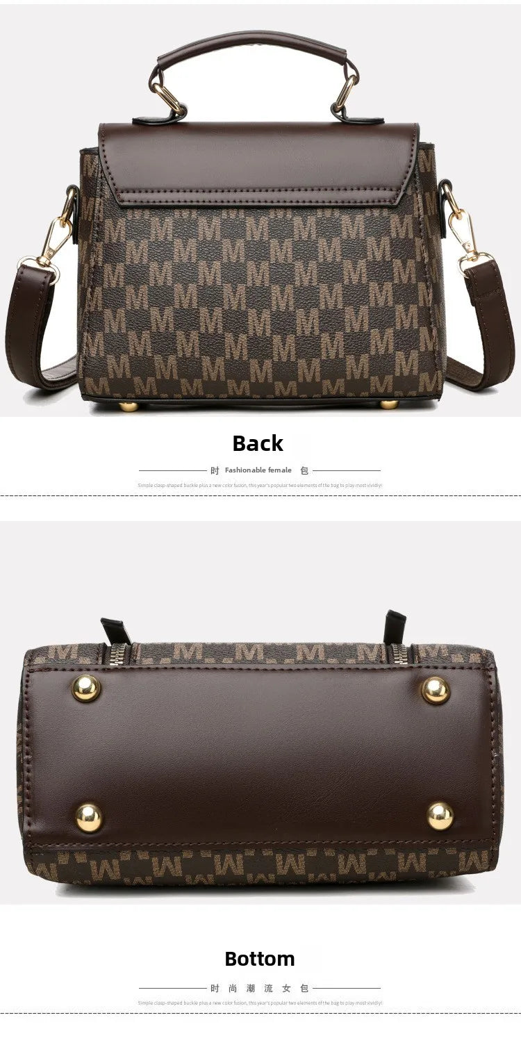 Classic Retro Handbag Shoulder Messenger Bag for Women, Suitable for Daily Use Work, Travel, Outing and Shopping.
