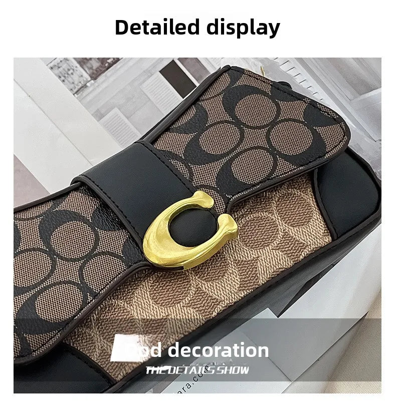 Latest crossbody bag, fashionable retro small square bag, versatile women's temperament, versatile shoulder bag, underarm bag