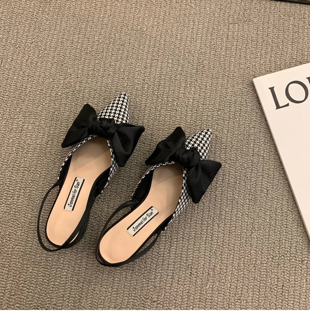 Women's Sandals Fashion Low Heels Sandals Women Shoes Elegant Pointed Straps Fashion Pumps Sandalias De Mujer