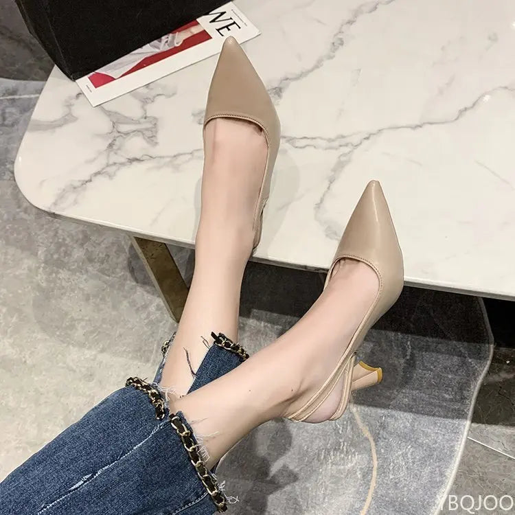 pointed high heels Women's Casual  shoe Fashion elegant ladies shoes  by Zapatillas Mujer ﻿
