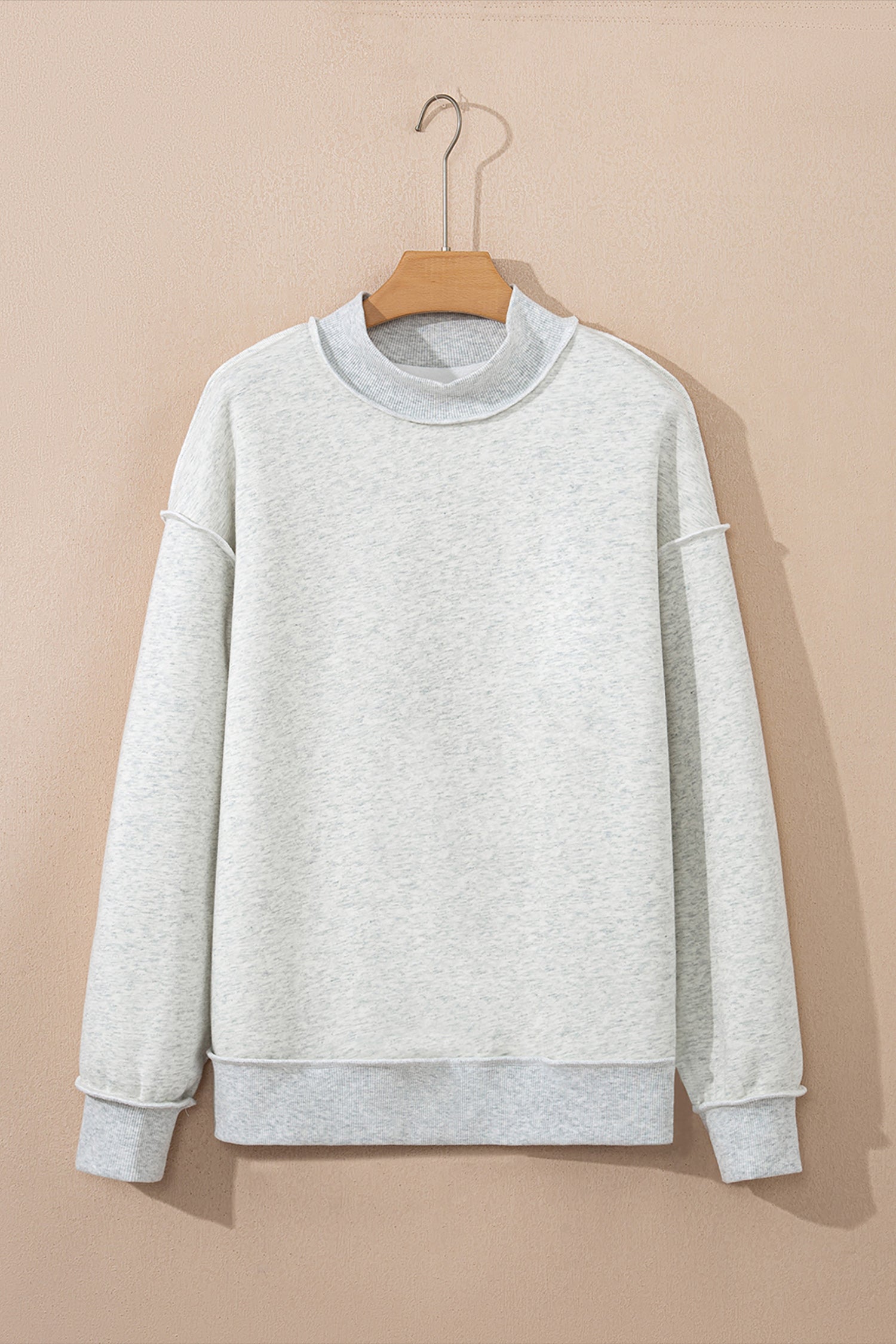 Carrot Oversize Drop Shoulder Reversible Mock Neck Sweatshirt