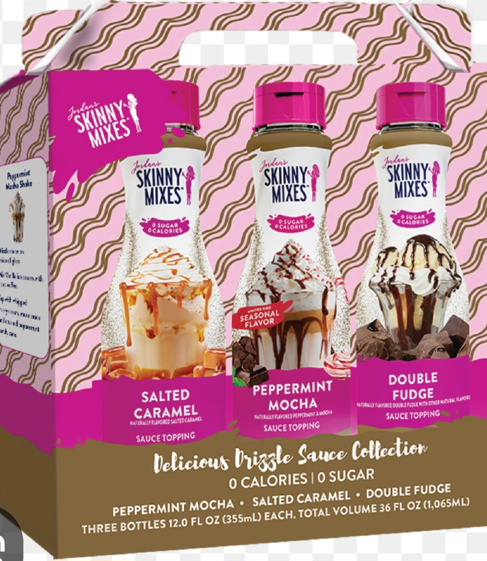 ✨🎄 Holiday Treat Alert! 🎄✨
Indulge guilt-free with the Skinny Mixes Delicious Drizzle Sauce Collection — the perfect sugar-free holiday trio! 🍫☕🍬
🍯 Salted Caramel
☕ Peppermint Mocha (seasonal favorite!)
🍫 Double Fudge