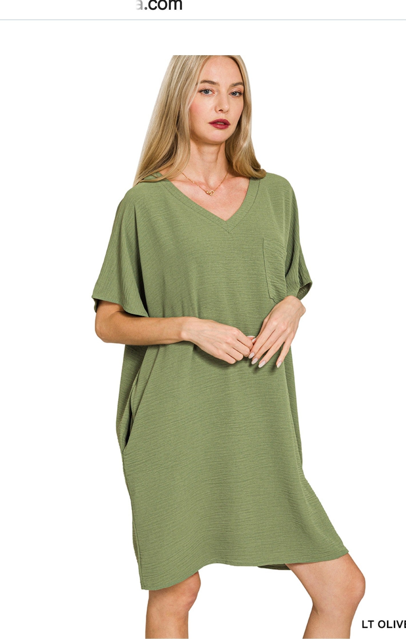 Light olive green zenana dress