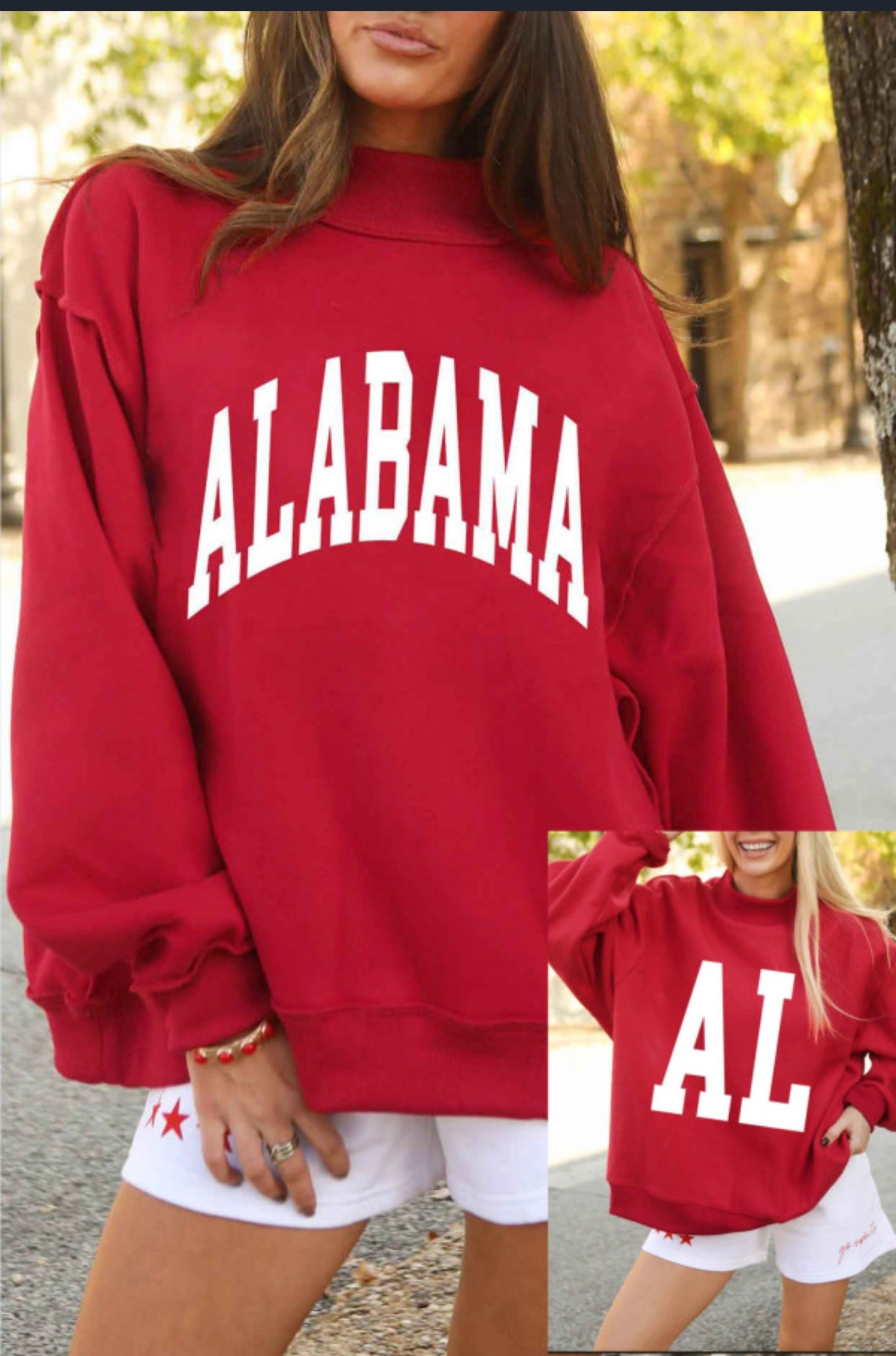 Reversible Alabama/AL sweatshirt