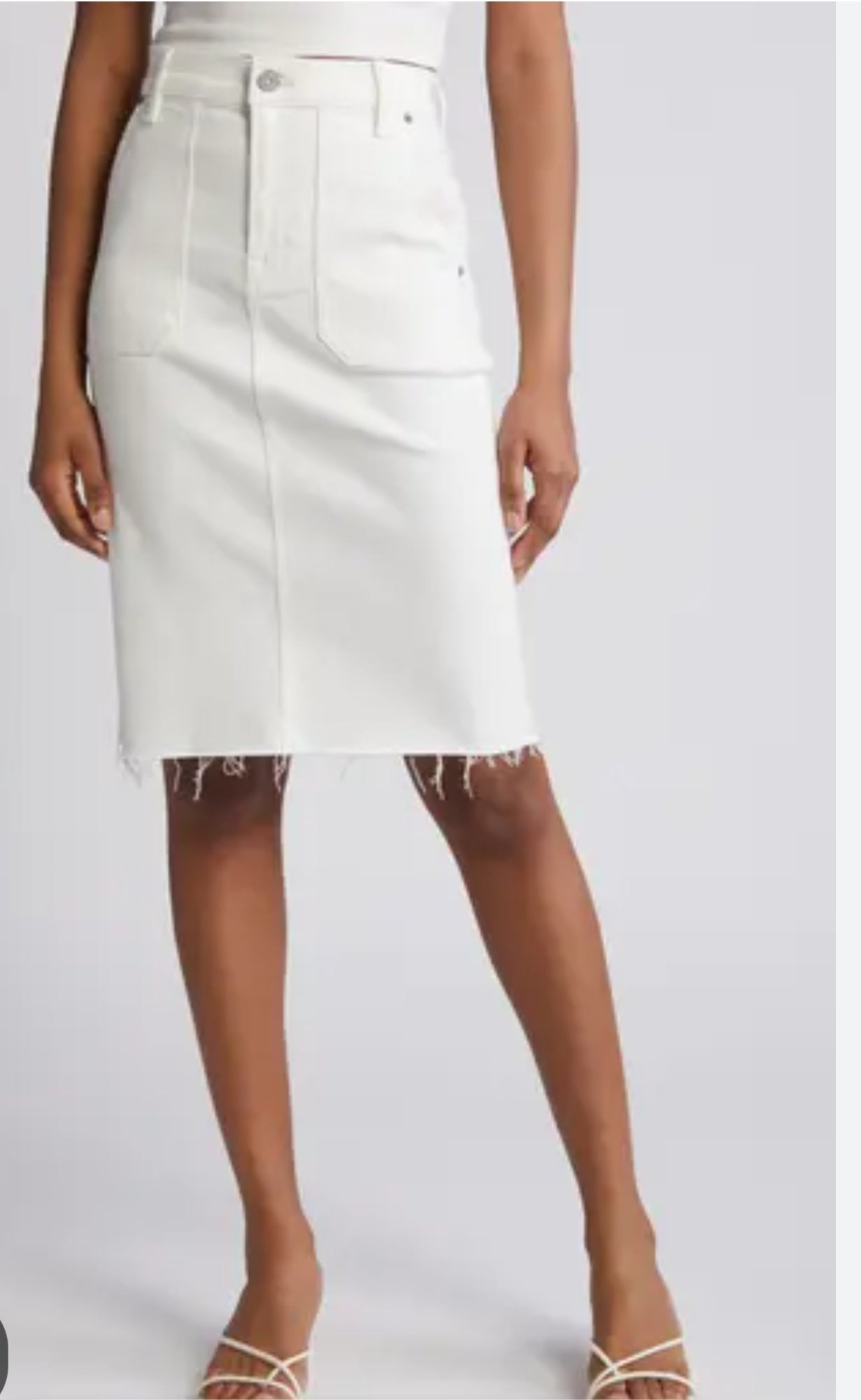 White Denim Skirt