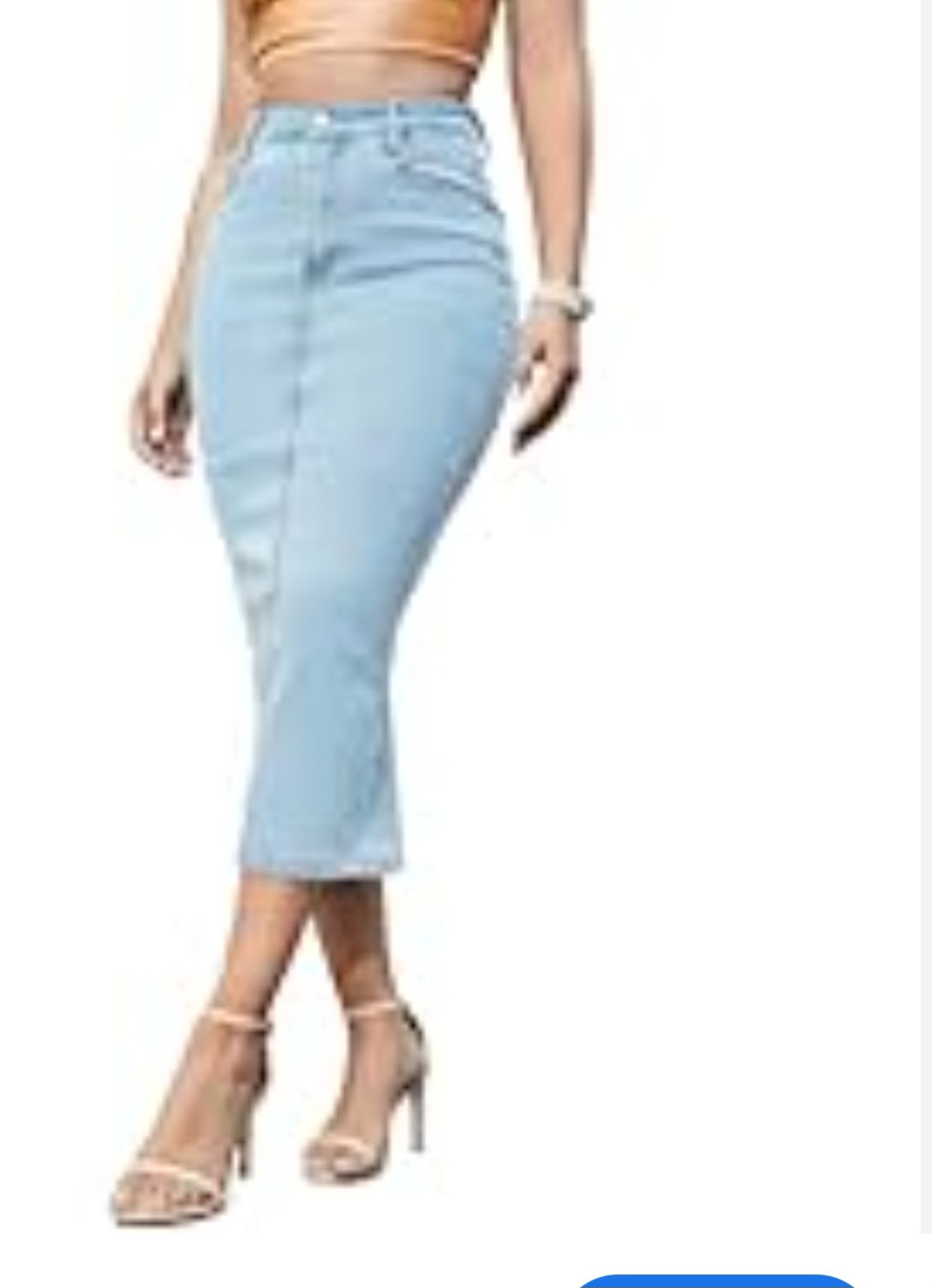 Maxi Denim Skirt with Pockets