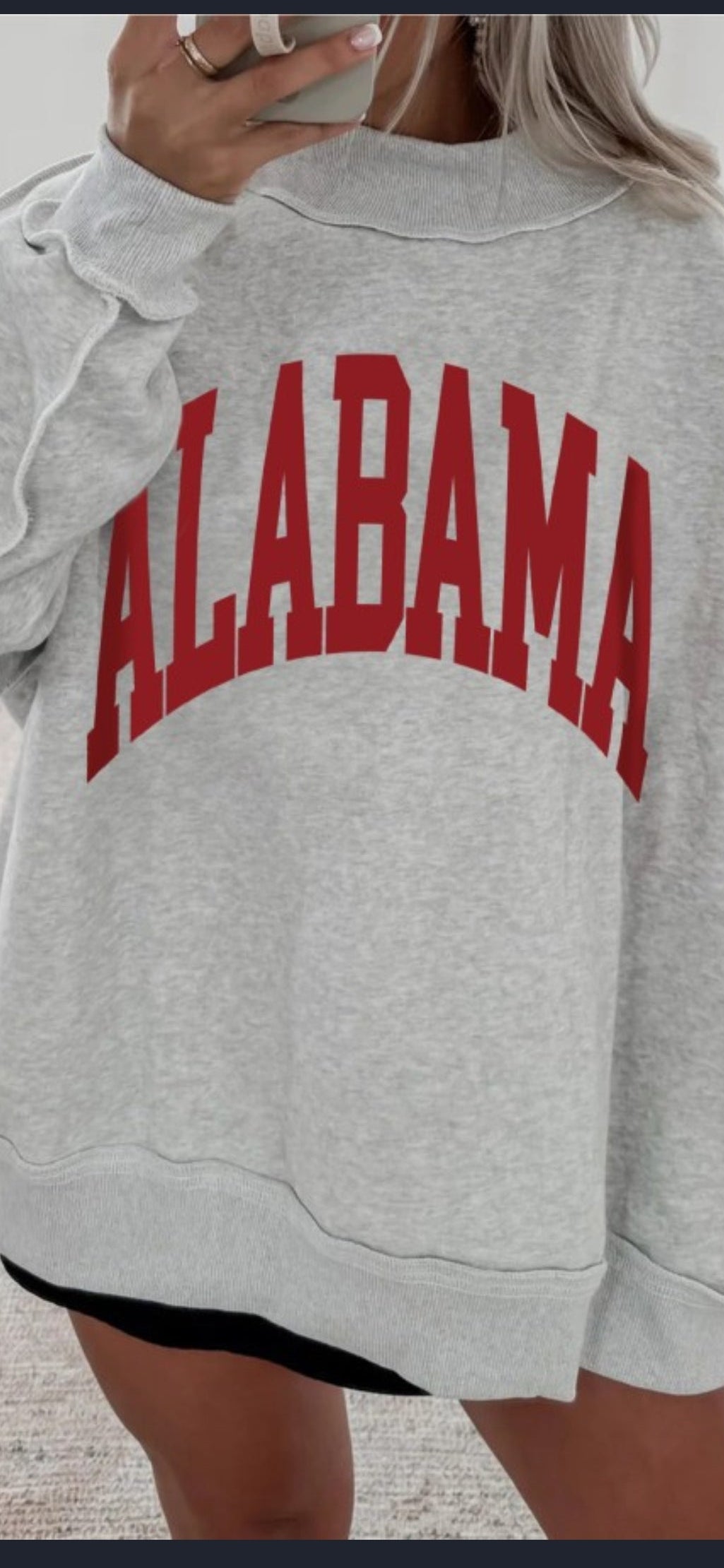 Reversible Alabama/AL sweatshirt