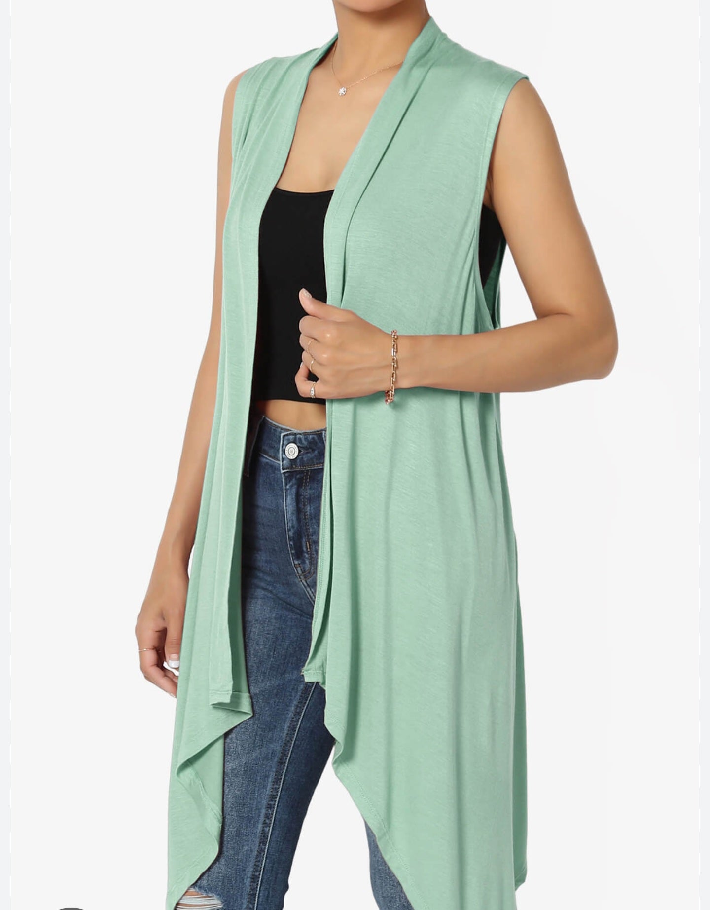 Mint Green Vest by Zenana