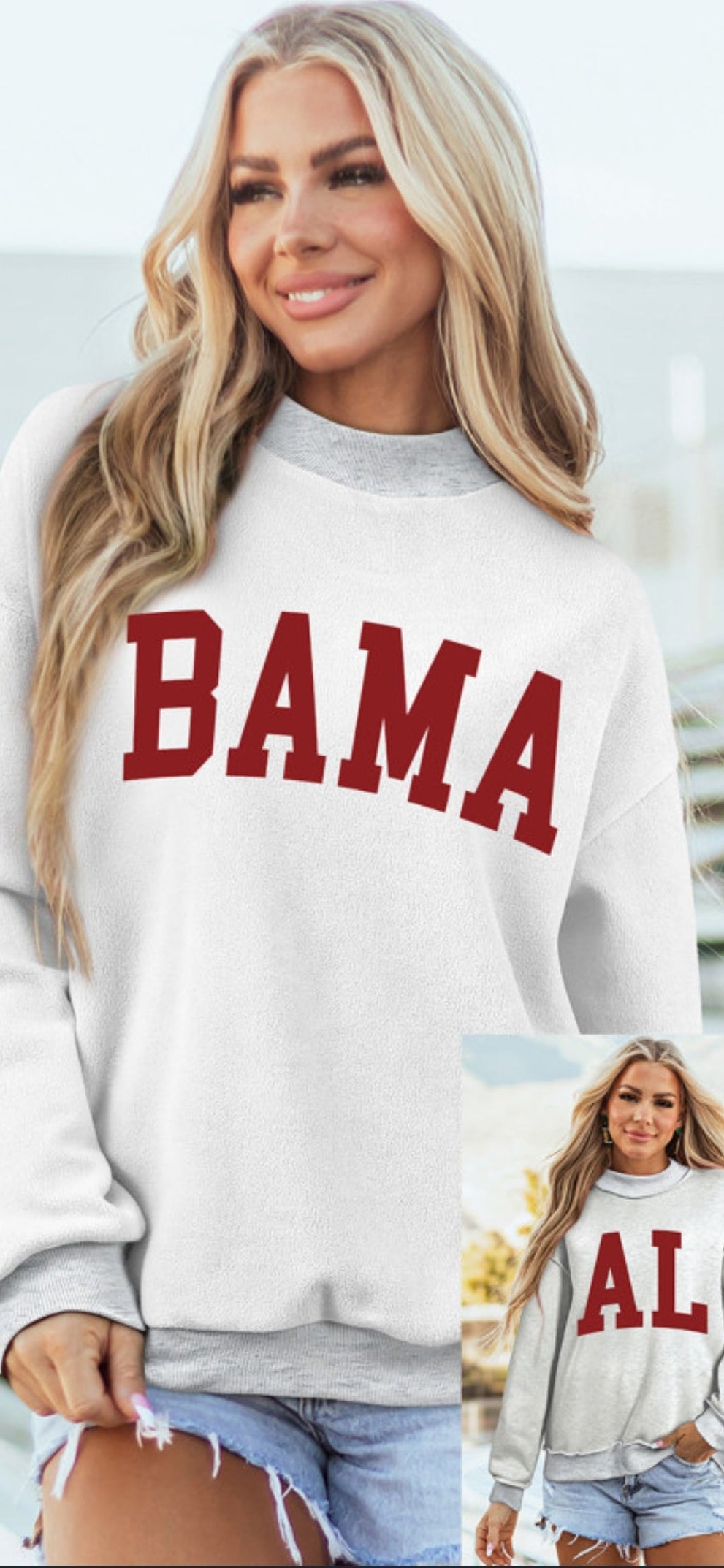 Reversible Bama/AL sweatshirt