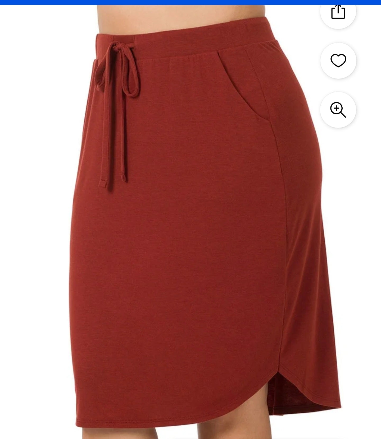 Zenana Rustic color -  drawstring casual -skirt cute for Fall