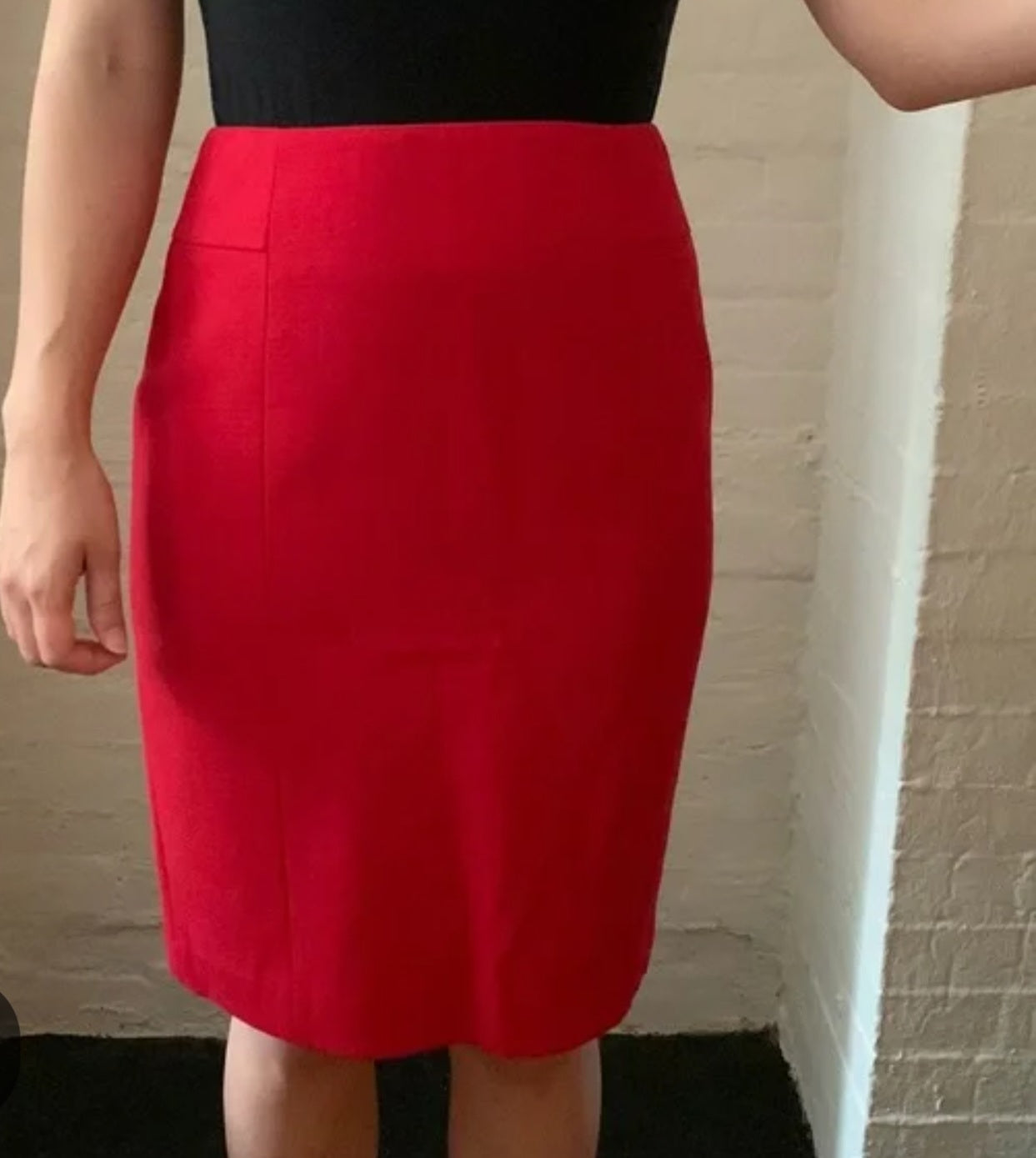 Red Pencil Skirt by JM